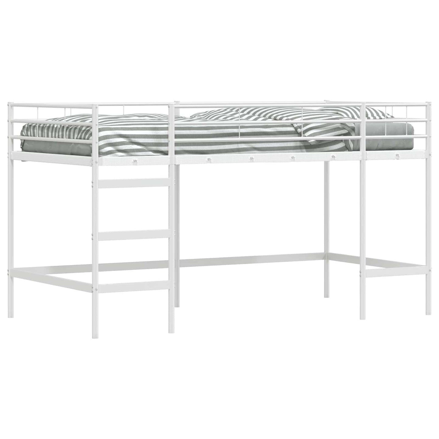 vidaXL Kinderloftbett Weiß 90 x 200 cm Stahl
