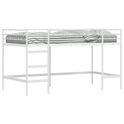 vidaXL Kinderloftbett Weiß 90 x 200 cm Stahl