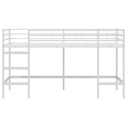 vidaXL Kinderloftbett Weiß 90 x 200 cm Stahl