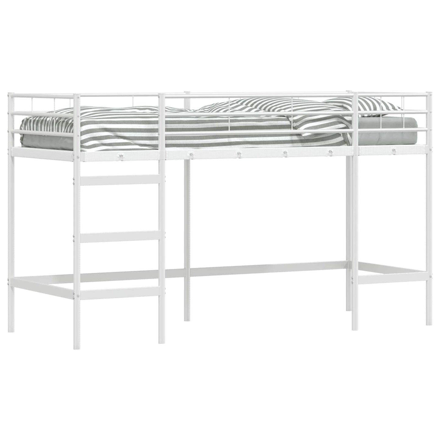 vidaXL Kinderloftbett Weiß 99,5 x 190 cm Stahl