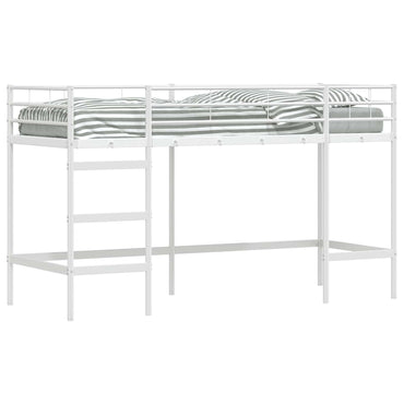 vidaXL Kinderloftbett Weiß 99,5 x 190 cm Stahl
