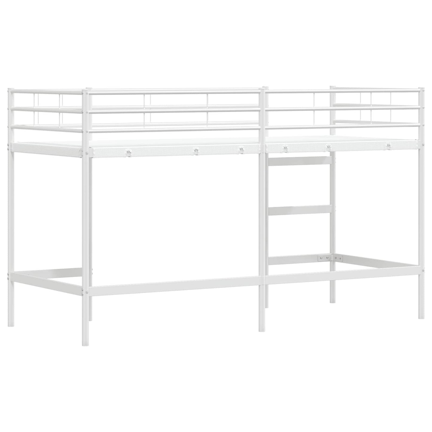 vidaXL Kinderloftbett Weiß 99,5 x 190 cm Stahl
