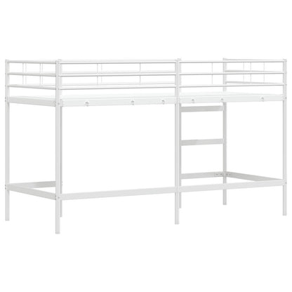 vidaXL Kinderloftbett Weiß 99,5 x 190 cm Stahl