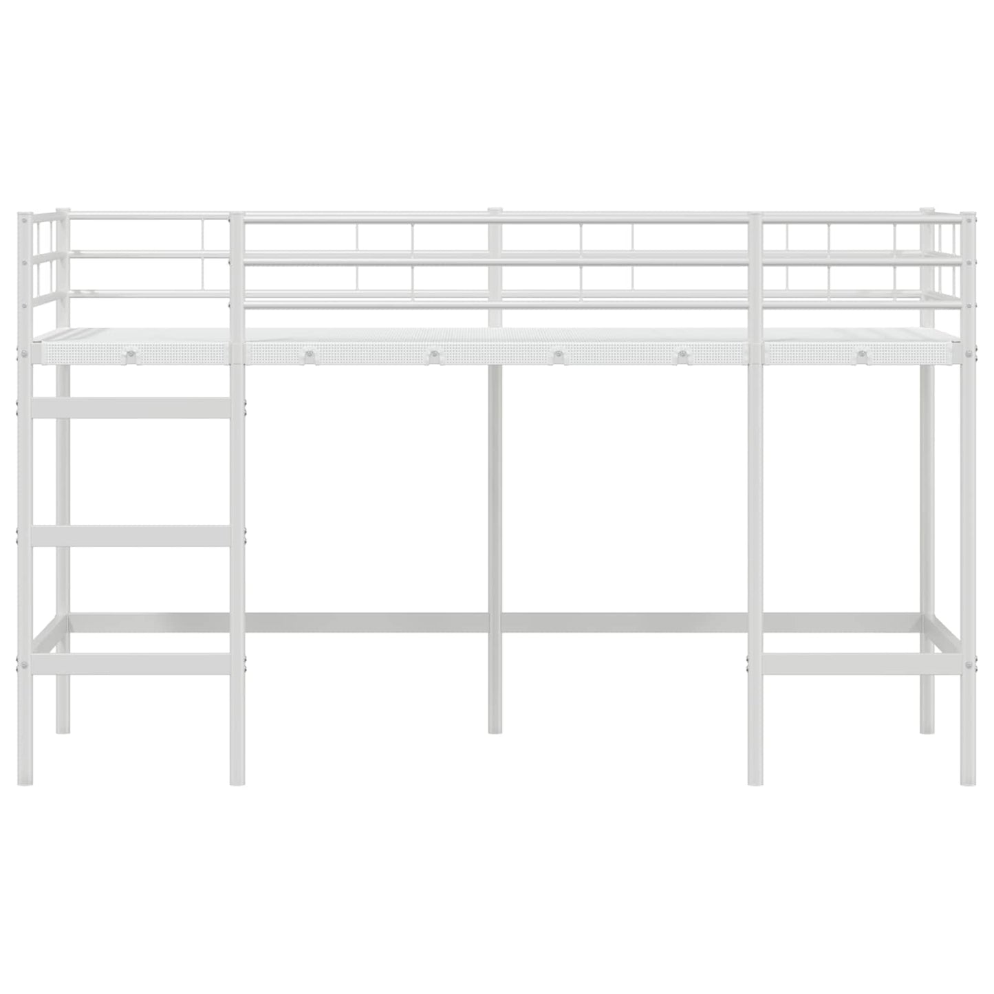 vidaXL Kinderloftbett Weiß 99,5 x 190 cm Stahl