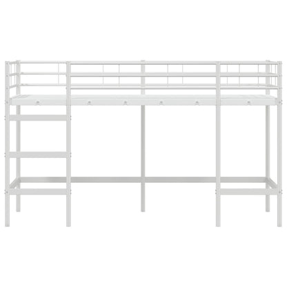 vidaXL Kinderloftbett Weiß 99,5 x 190 cm Stahl