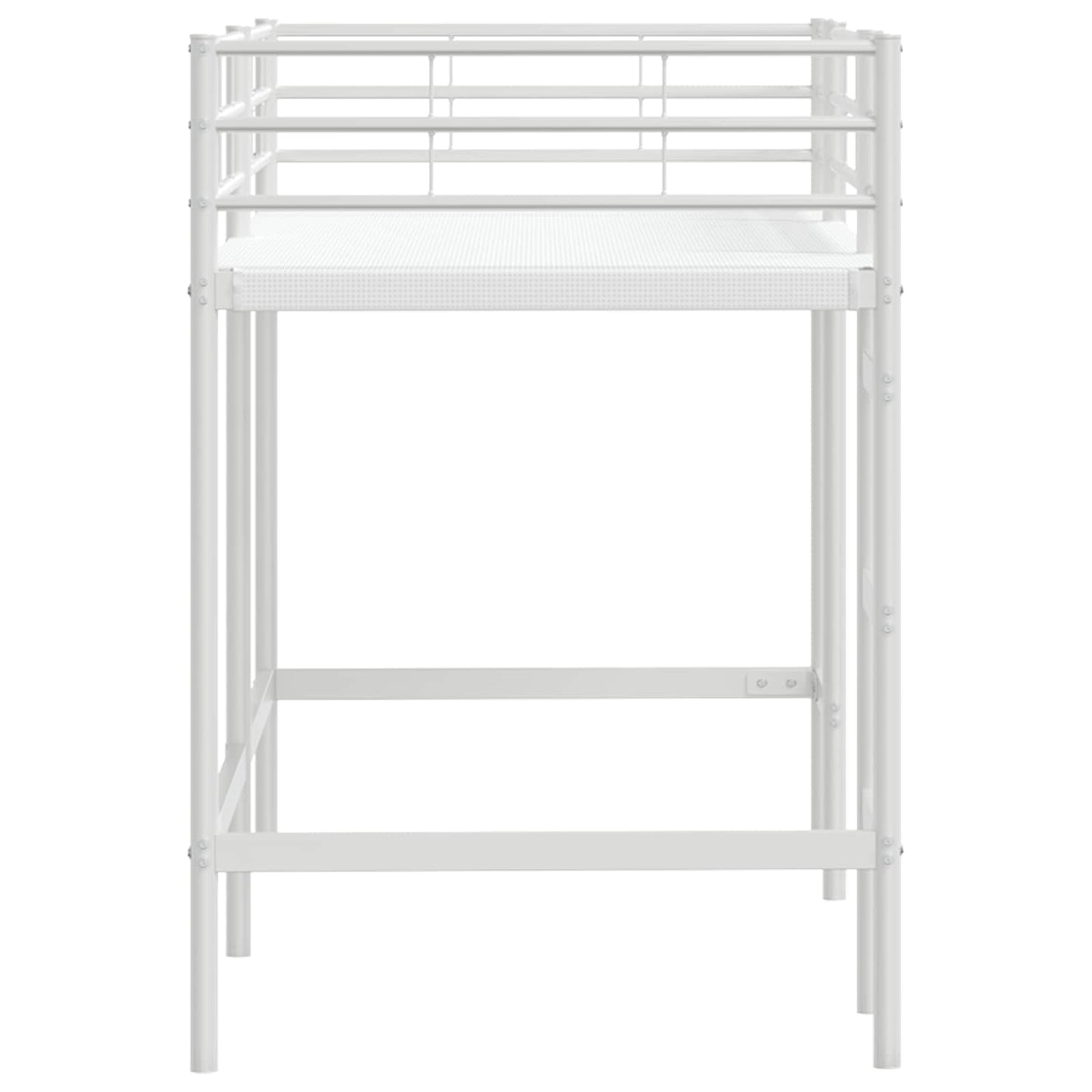 vidaXL Kinderloftbett Weiß 99,5 x 190 cm Stahl