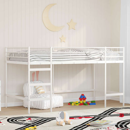 vidaXL Kinderloftbett Weiß 107 x 200 cm Stahl