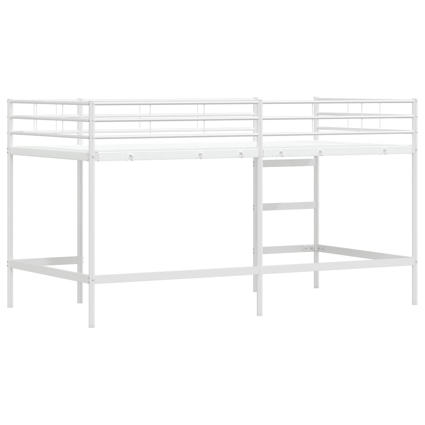 vidaXL Kinderloftbett Weiß 107 x 200 cm Stahl