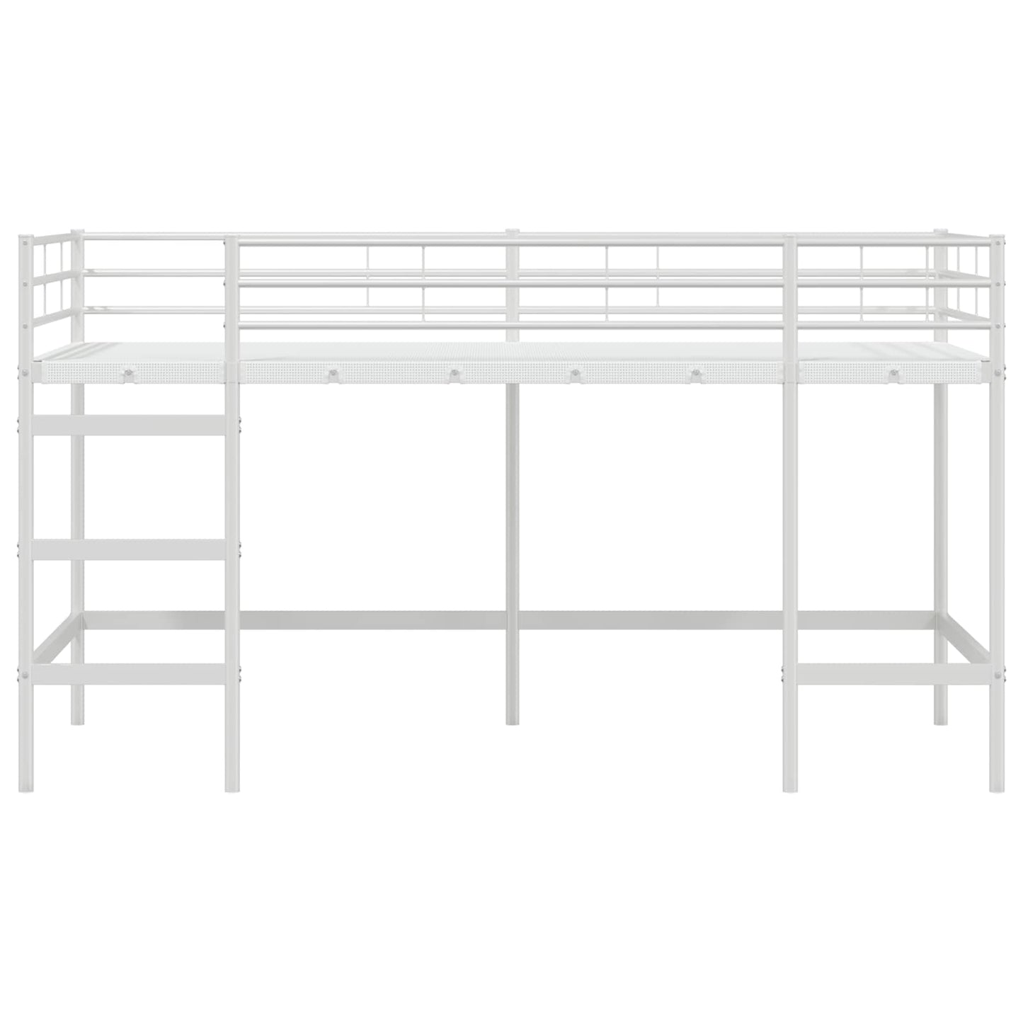 vidaXL Kinderloftbett Weiß 107 x 200 cm Stahl