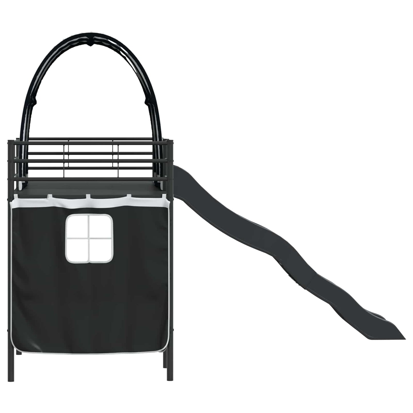 vidaXL Kinder-Etagenbett Schwarz 74,5 x 190 cm Metall