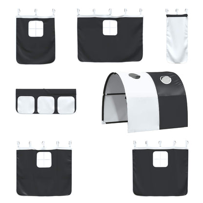 Kinder-Etagenbett Schwarz 79,5 x 200 cm Metall