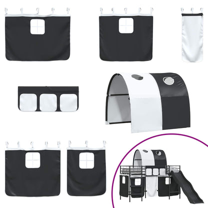 Kinder-Etagenbett Schwarz 90 x 190 cm Metall