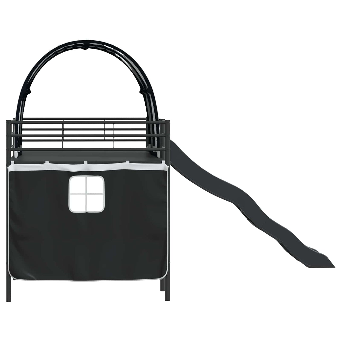 vidaXL Kinder-Etagenbett Schwarz 90 x 200 cm Metall