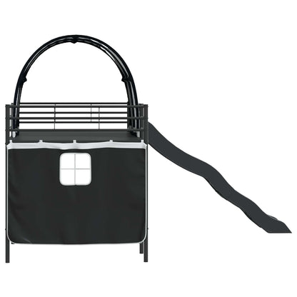 vidaXL Kinder-Etagenbett Schwarz 90 x 200 cm Metall