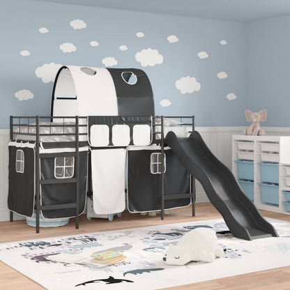 vidaXL Kinder-Etagenbett Schwarz 99,5 x 190 cm Metall