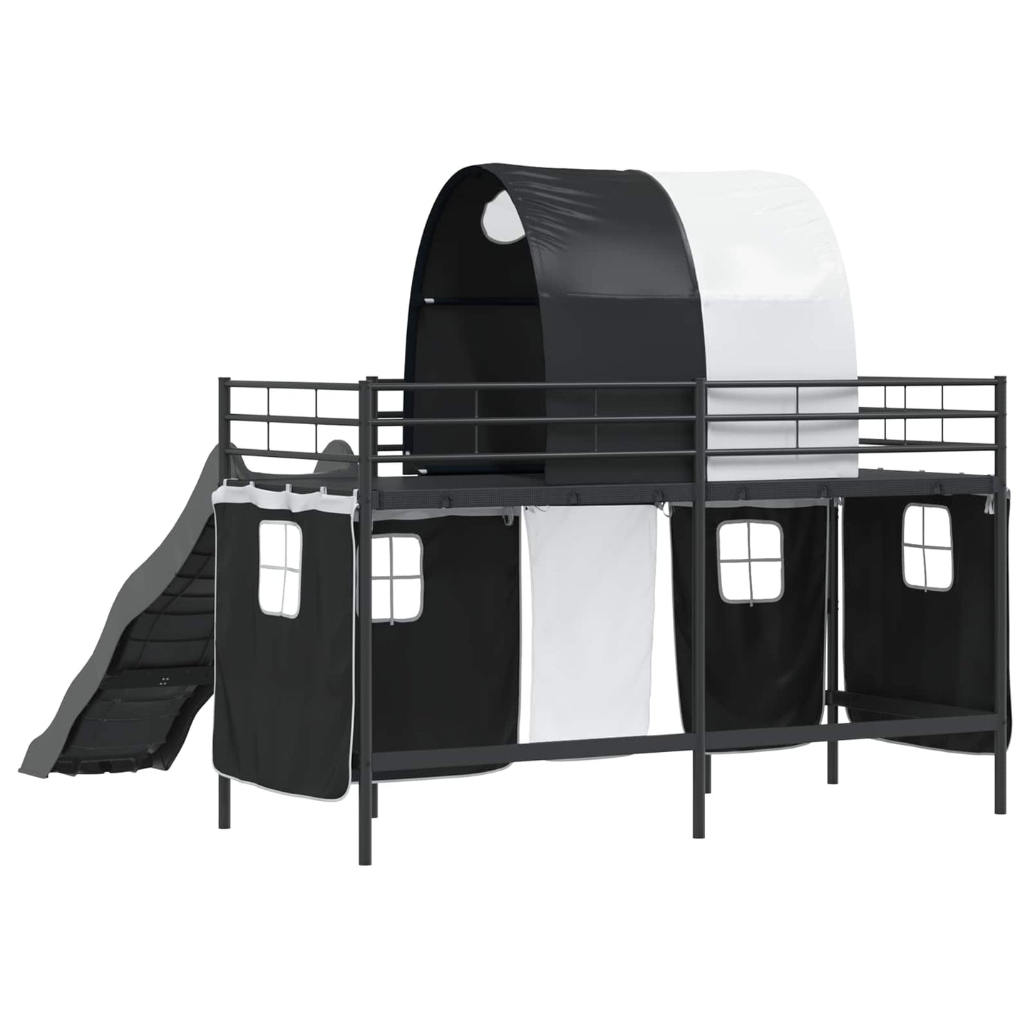 vidaXL Kinder-Etagenbett Schwarz 99,5 x 190 cm Metall
