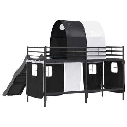 vidaXL Kinder-Etagenbett Schwarz 99,5 x 190 cm Metall