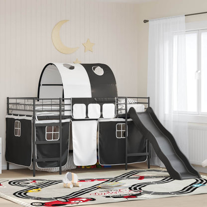 vidaXL Kinder-Etagenbett Schwarz 107 x 200 cm Metall