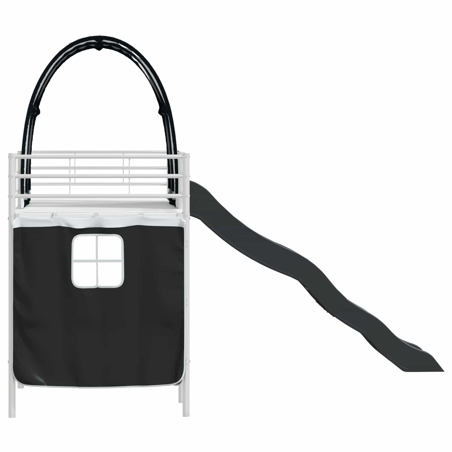vidaXL Kinder-Etagenbett Weiß und Schwarz 99,5 x 190 cm Metall