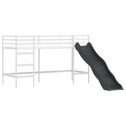 vidaXL Kinder-Etagenbett Weiß und Blau 90 x 190 cm Metall