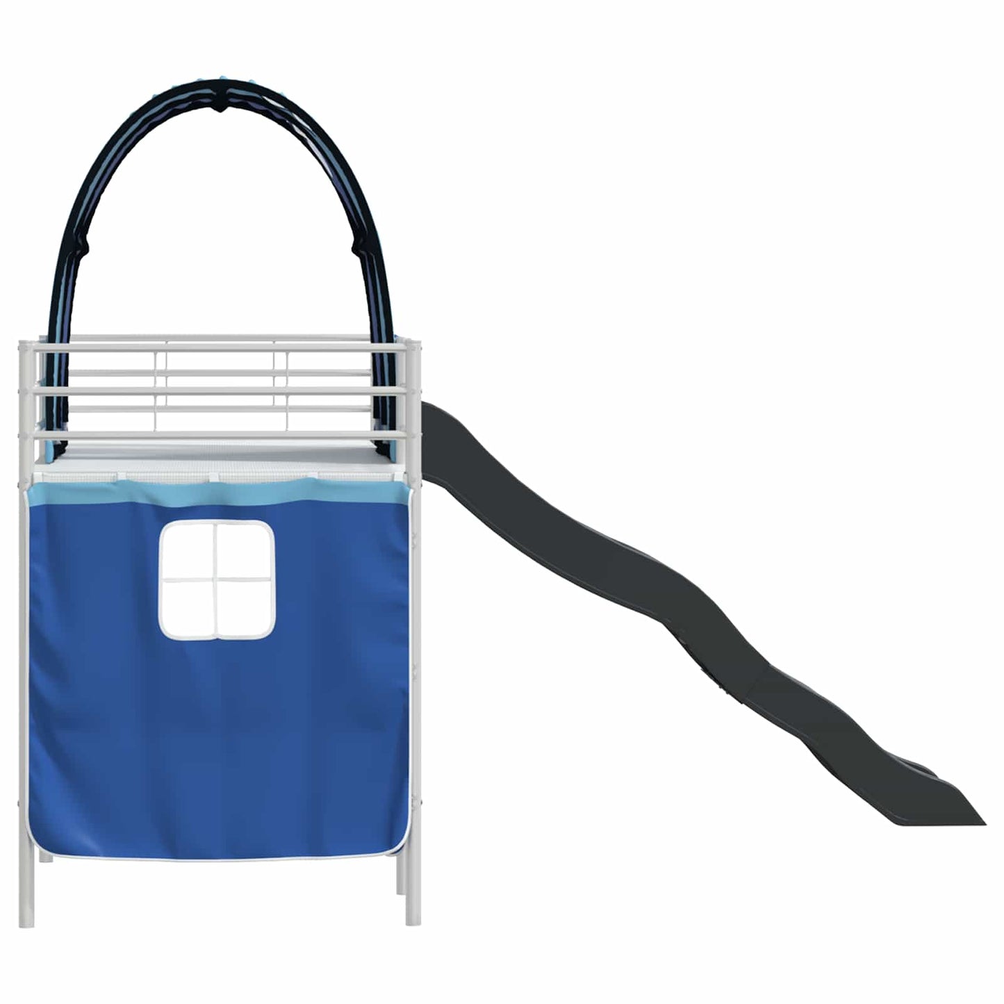 vidaXL Kinder-Etagenbett Weiß und Blau 90 x 190 cm Metall
