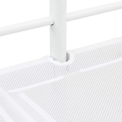 vidaXL Kinder-Etagenbett Weiß und Blau 90 x 200 cm Metall