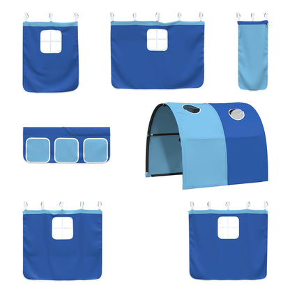 Kinder-Etagenbett Weiß und Blau 90 x 200 cm Metall