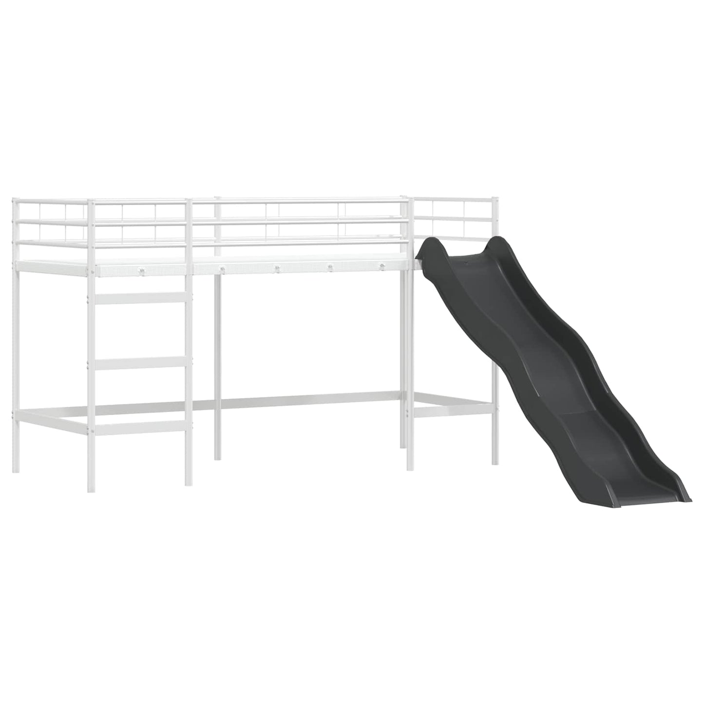 vidaXL Kinder-Etagenbett Weiß und Rosa 74,5 x 190 cm Metall