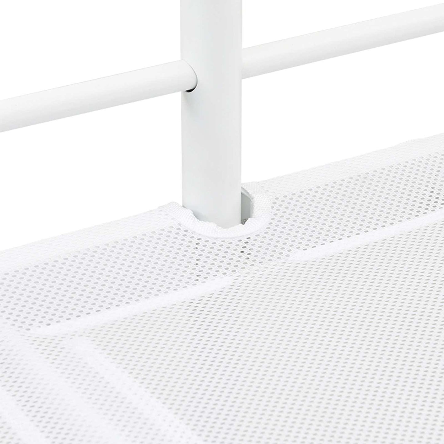 vidaXL Kinder-Etagenbett Weiß und Rosa 90 x 190 cm Metall