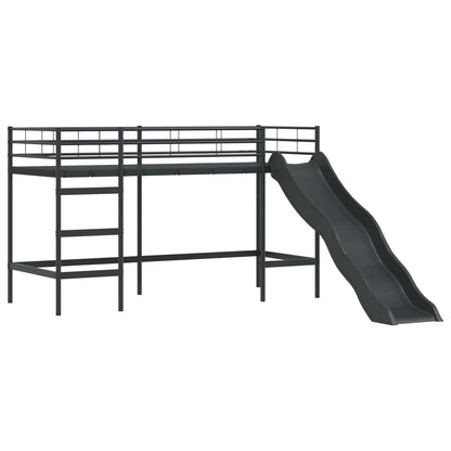 vidaXL Kinderloftbett Schwarz und Blau 99,5 x 190 cm Metall