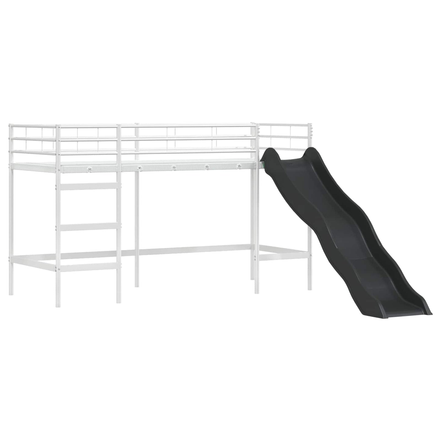 vidaXL Kinderloftbett Weiß und Blau 99,5 x 190 cm Metall