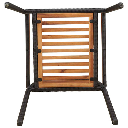 vidaXL Chaises de jardin empilables 4 pcs Marron et noir
