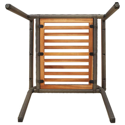 vidaXL Chaises de jardin empilables 4 pcs Marron et gris