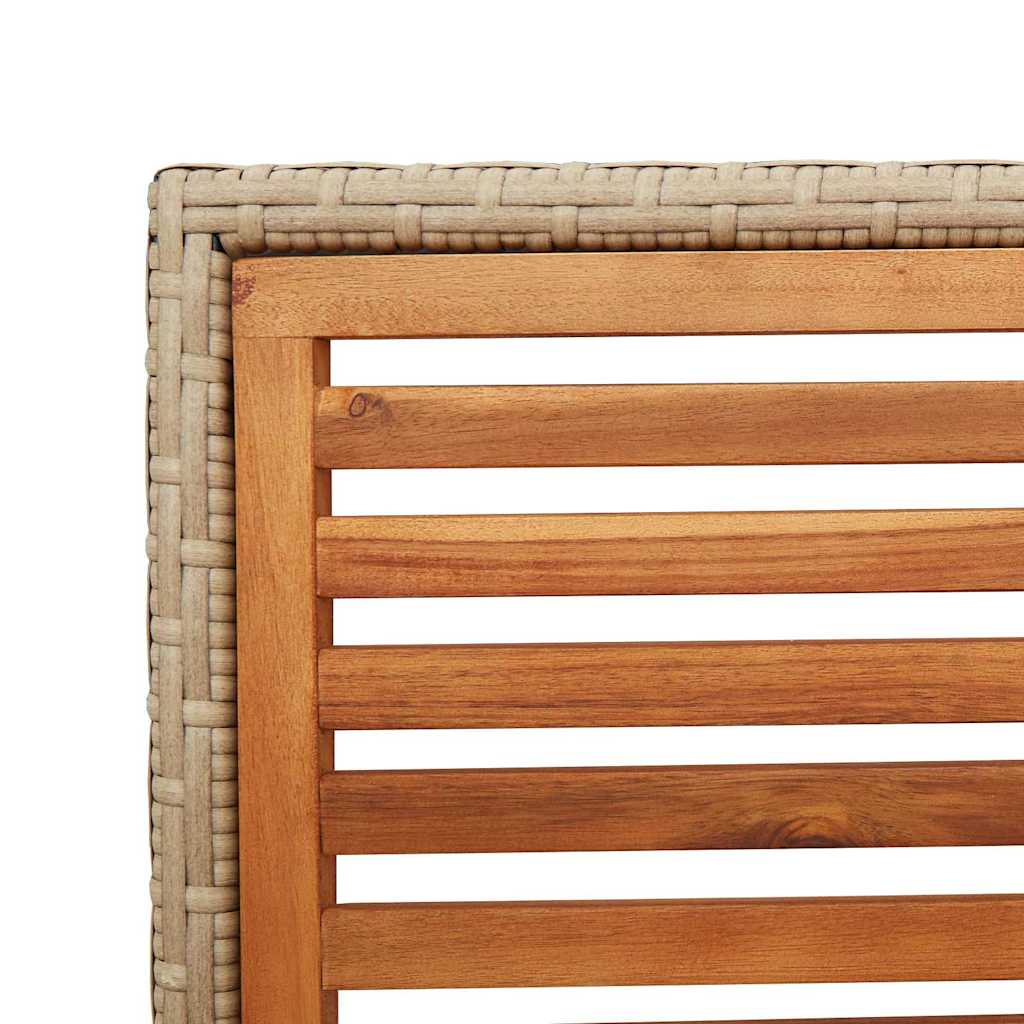 vidaXL Chaises de jardin empilables 4 pcs Marron et beige