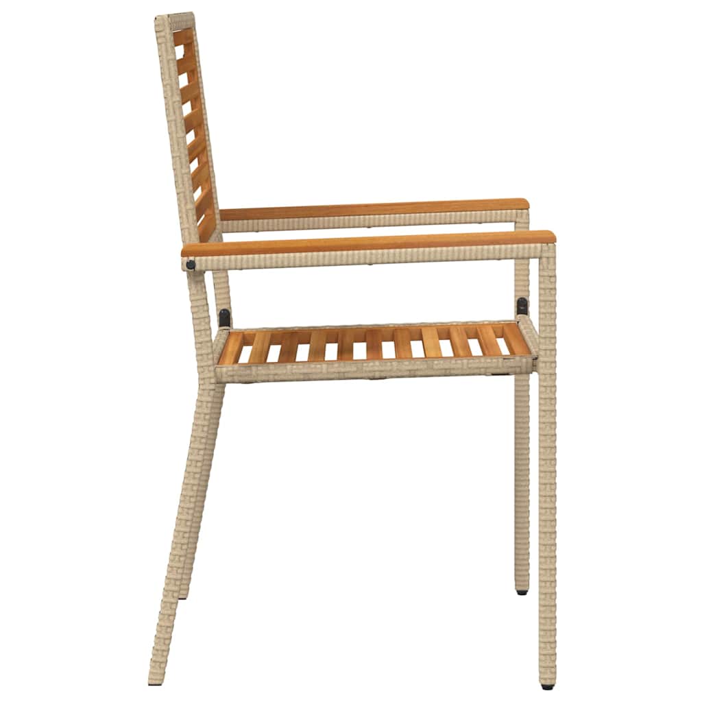 vidaXL Chaises de jardin empilables 4 pcs Marron et beige