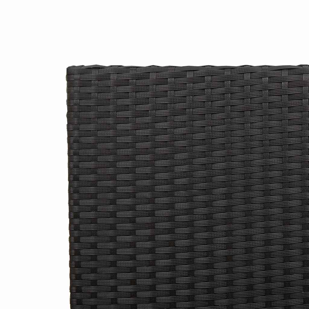 vidaXL Chaises empilables de jardin 4 pcs Noir et marron