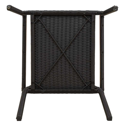 vidaXL Chaises empilables de jardin 4 pcs Noir et marron