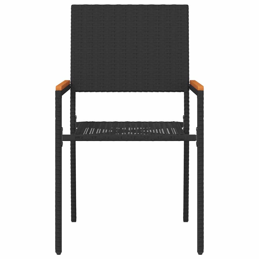 vidaXL Chaises empilables de jardin 4 pcs Noir et marron