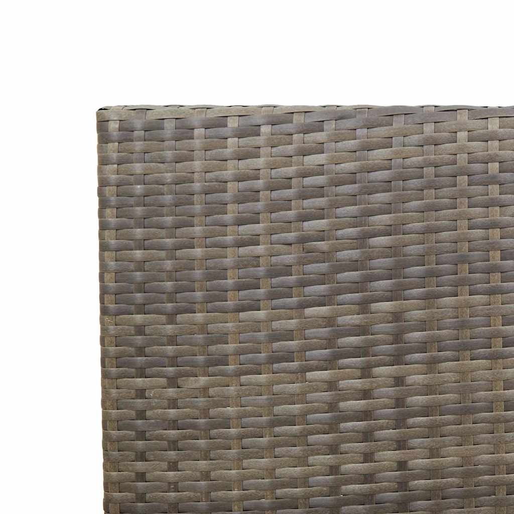 vidaXL Garten Stapelstühle 4 pcs Grau und Braun