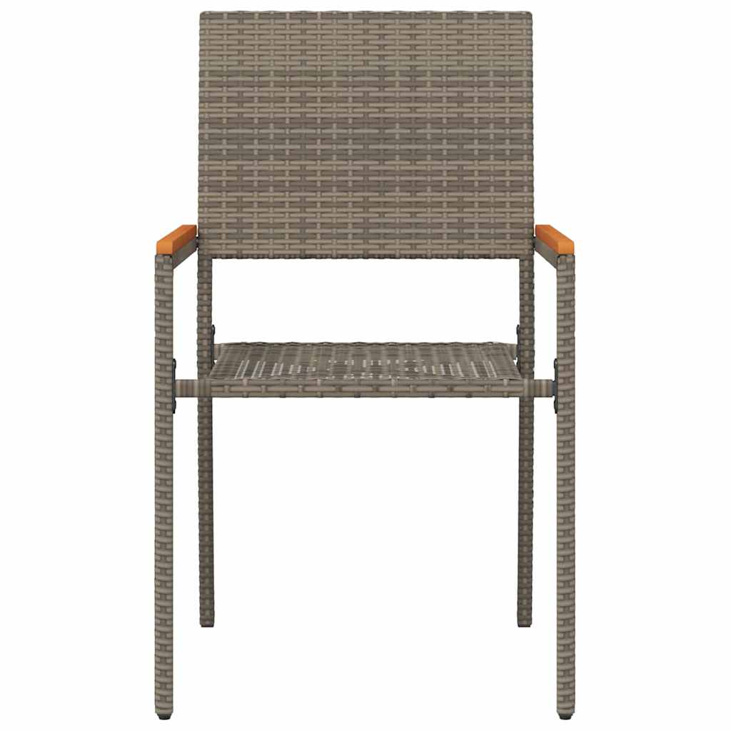 vidaXL Garten Stapelstühle 4 pcs Grau und Braun