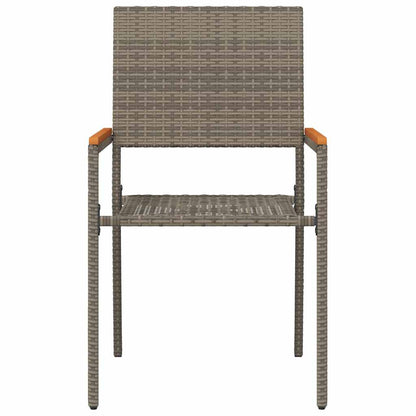 vidaXL Garten Stapelstühle 4 pcs Grau und Braun