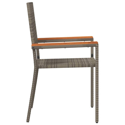 vidaXL Garten Stapelstühle 4 pcs Grau und Braun