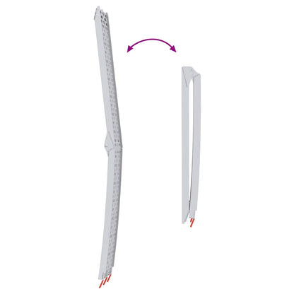 Zusammenklappbare Motorradrampe 340 kg pro Rampe 2 Stk. Silber