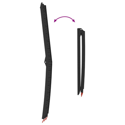 Zusammenklappbare Motorradrampe 340 kg pro Rampe 2 pcs Schwarz