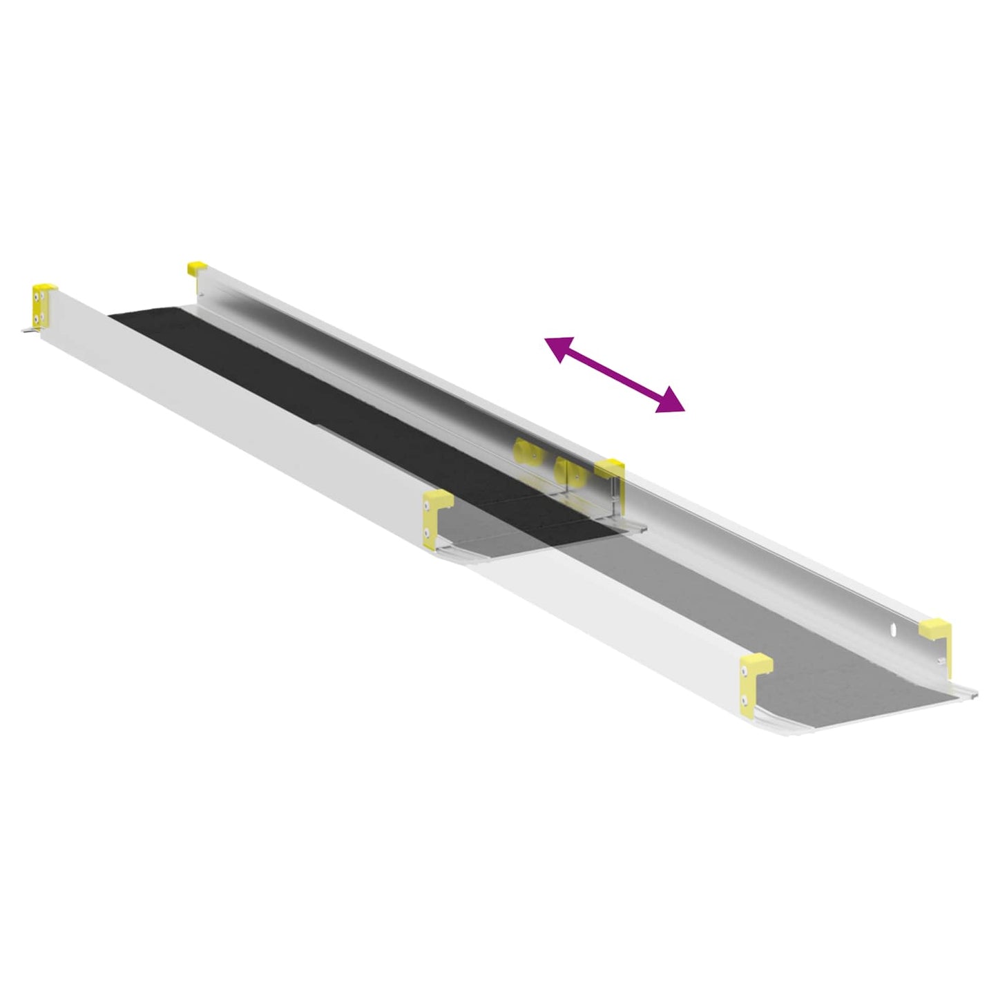Rampe für Rollstühle 270 kg 2 pcs Schwarz 152 x 19 x 5,5 cm