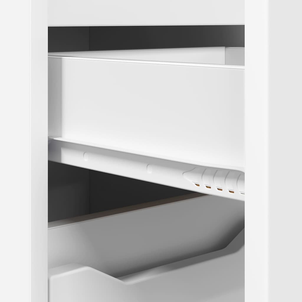 vidaXL Badezimmerschrank mit Tür Weiß 30,5 x 30 x 101 cm Holzwerkstoff