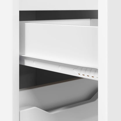 vidaXL Badezimmerschrank mit Tür Weiß 30,5 x 30 x 101 cm Holzwerkstoff