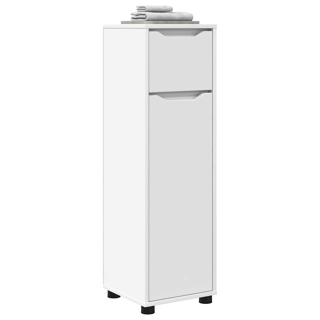 vidaXL Badezimmerschrank mit Tür Weiß 30,5 x 30 x 101 cm Holzwerkstoff