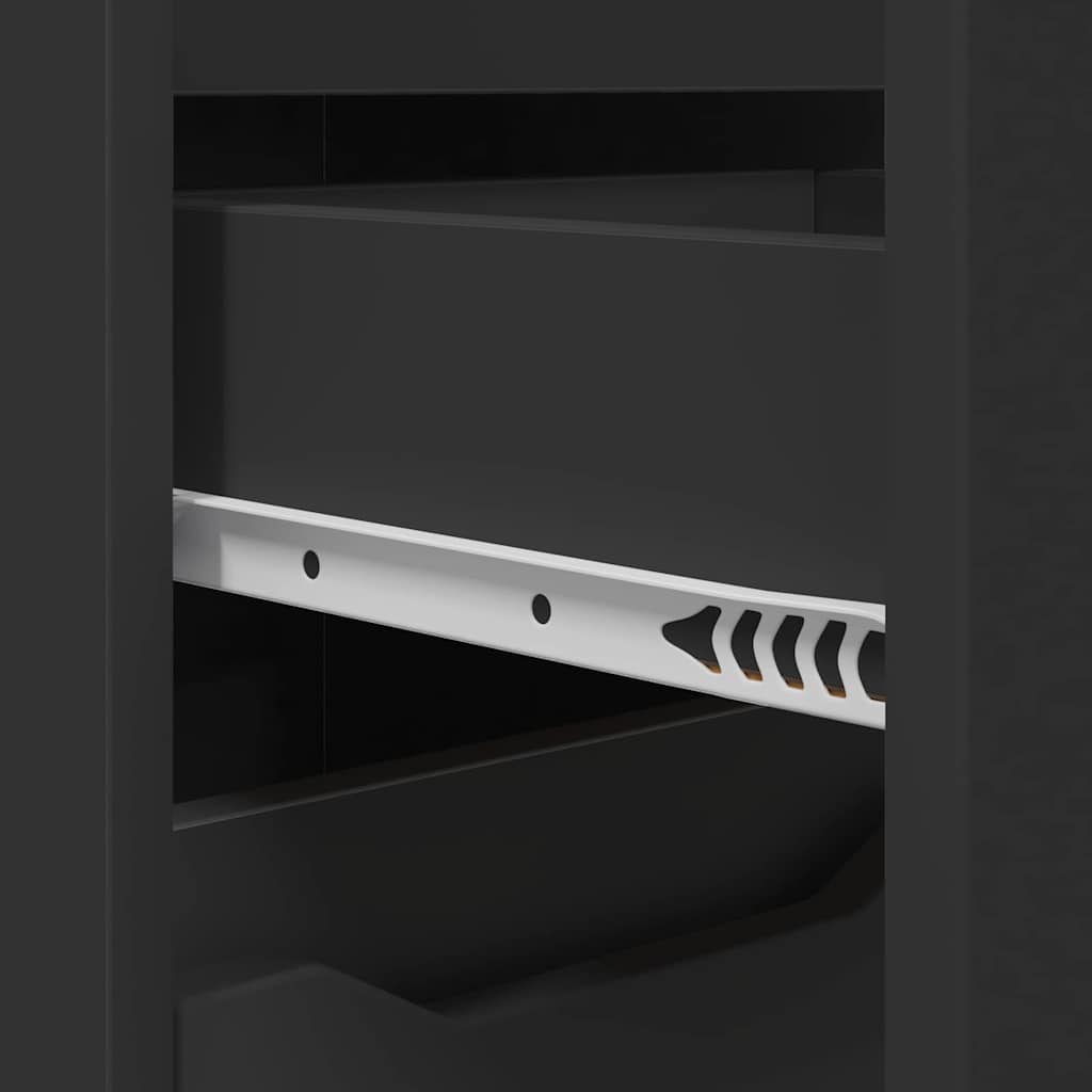 Badezimmerschrank Schwarz 30,5 x 30 x 101 cm Holzwerkstoff