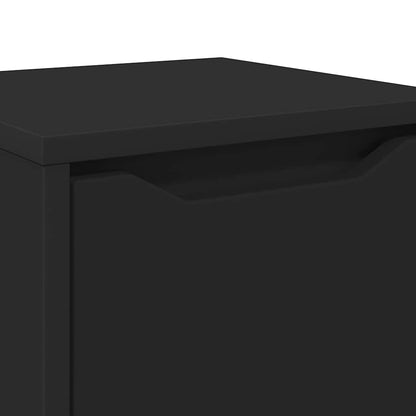 Badezimmerschrank Schwarz 30,5 x 30 x 101 cm Holzwerkstoff